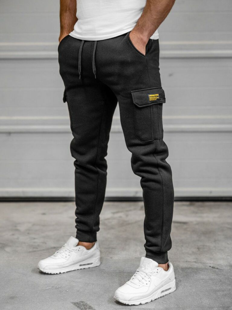 Męskie spodnie dresowe z kieszeniami po bokach